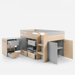 Łóżko z biurkiem i komodą ORO 90x200