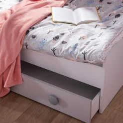 Łóżko z materacem szare TOP BABY 80x160