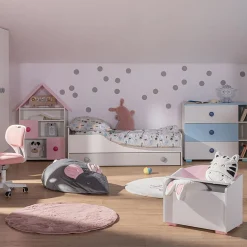 Łóżko z materacem szare TOP BABY 80x160