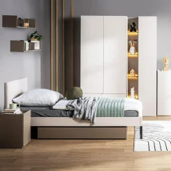 Łóżko z pojemnikiem i stelażem SIGMA 90x200 cm