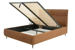 Łóżko ze stelażem miedziane VENTI 140x200 cm