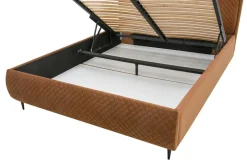 Łóżko ze stelażem miedziane VENTI 140x200 cm