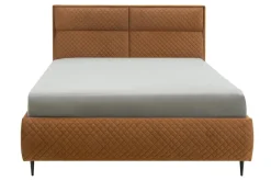 Łóżko ze stelażem miedziane VENTI 160x200 cm