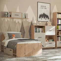 Łóżko ze stelażem, 90x200