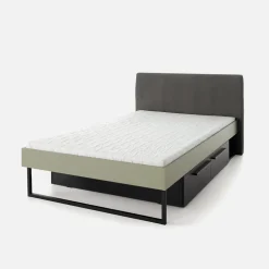 Łóżko ze stelażem zielone SERGIO 120x200 cm