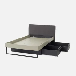 Łóżko ze stelażem zielone SERGIO 120x200 cm