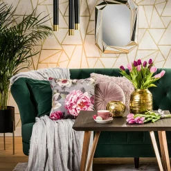 Koc z frędzlami jasnoszary ASHA 130x160 cm