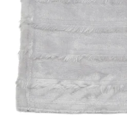 Koc z frędzlami jasnoszary ASHA 130x160 cm