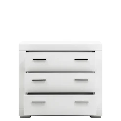 Komoda biała z 3 szufladami SNOW