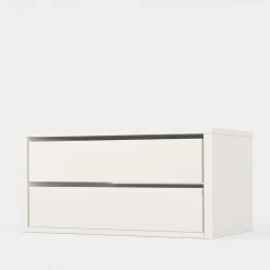 Komoda do szafy INNER II z 2 szufladami BASIC 100 biała