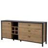 Komoda industrialna szeroka z szufladami i półkami HIGH ROCK