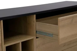 Komoda industrialna szeroka z szufladami i półkami HIGH ROCK