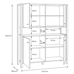 Komoda industrialna wysoka HIGH ROCK