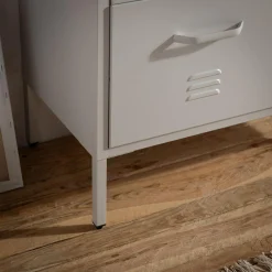 Komoda metalowa z szufladami BLEIZ jasnoszara