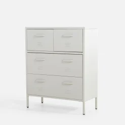 Komoda metalowa z szufladami BLEIZ jasnoszara