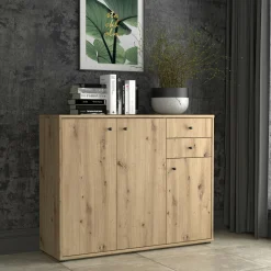 Komoda niska TEMPRA 2 3D2S dąb artisan