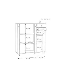 Komoda niska TEMPRA 2 3D2S dąb artisan