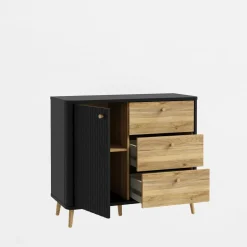 Komoda ryflowana z szufladami FIXSMILE