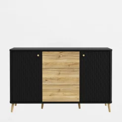 Komoda ryflowana z szufladami FIXSMILE 138 cm