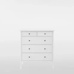 Komoda z 5 szufladami biała TIXER