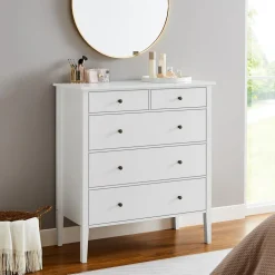 Komoda z 5 szufladami biała TIXER