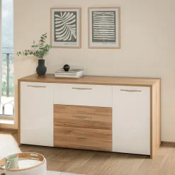 Komoda z 3 szufladami GALA wysoki połysk