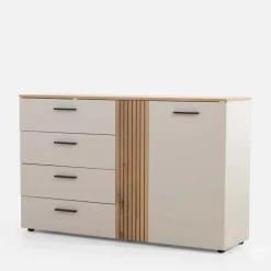 Komoda z 4 szufladami kaszmirowa FREZO