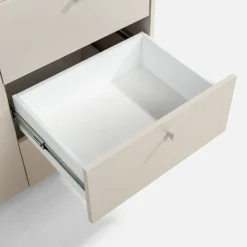 Komoda z 3 szufladami na metalowych nóżkach TORINO kaszmir