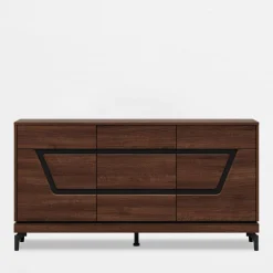 Komoda z czarnym dekorem VERO 163.5 cm