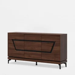 Komoda z czarnym dekorem VERO 163.5 cm