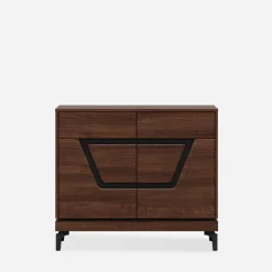 Komoda z czarnym dekorem VERO 98 cm