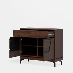 Komoda z czarnym dekorem VERO 98 cm