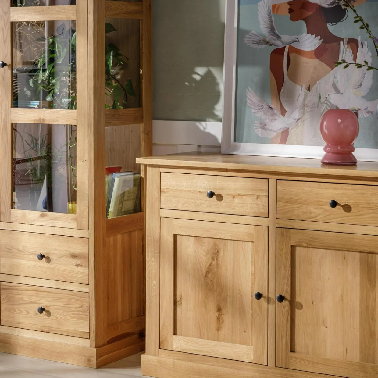 Komoda z litego drewna PAOLA brzoza naturalna