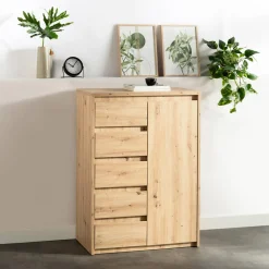 Komoda z półkami i szufladami LAHTI 2