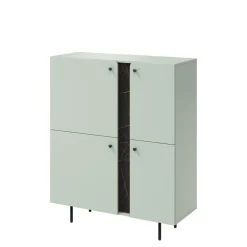 Komoda z półkami szałwiowa LIV