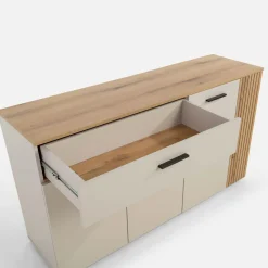 Komoda z szufladą kaszmirowa FREZO