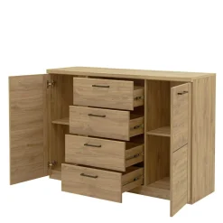 Komoda z szufladami i półkami DOORSET