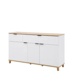 Komoda z szufladami i ryflowanym frontem PLISSEE 144,8 cm