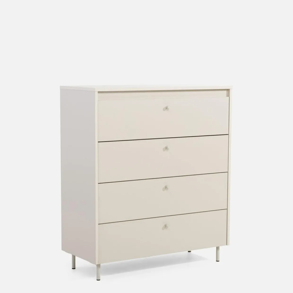 Komoda z szufladami na metalowych nóżkach TORINO kaszmir