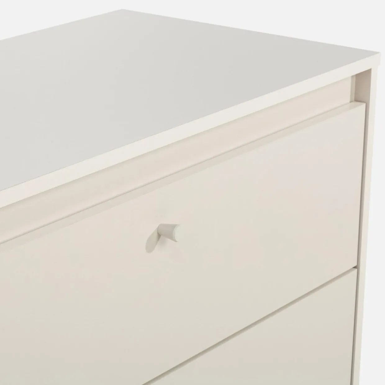 Komoda z szufladami na metalowych nóżkach TORINO kaszmir