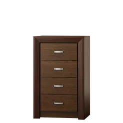 Komoda z szufladami wąska ciemny brąz PARIS