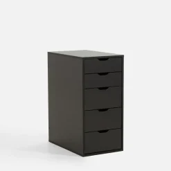 Komoda z szufladami wysoka czarna LYRICE