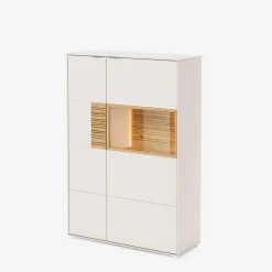 Komoda z witryną i oświetleniem PINARO lewa