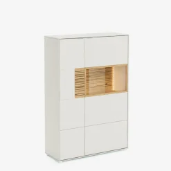 Komoda z witryną i oświetleniem PINARO lewa