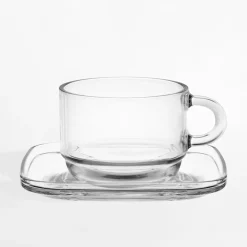 Komplet 6 filiżanek ze spodkiem 200 ml