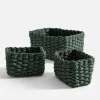 Komplet 3 koszy do przechowywania, zielony