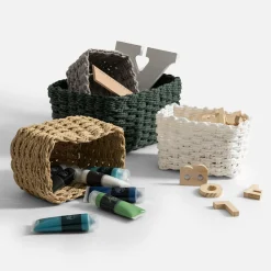 Komplet 3 koszy do przechowywania, zielony