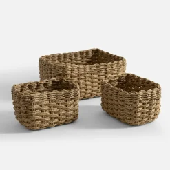 Komplet 3 koszy plecionych do przechowywania