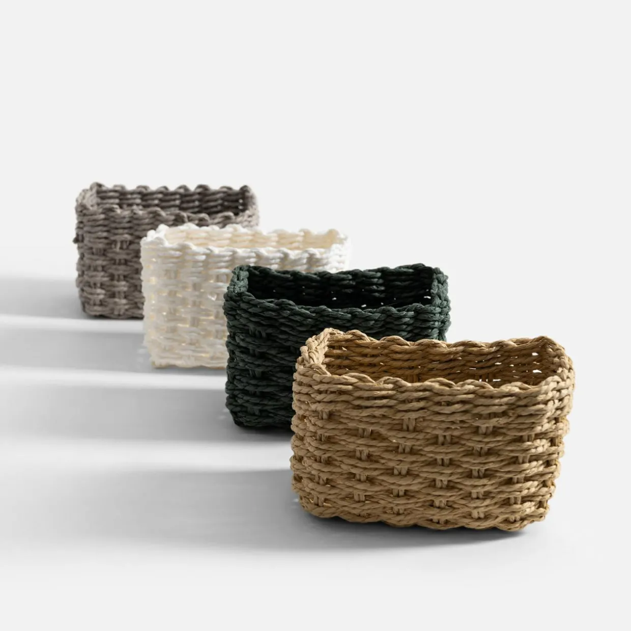 Komplet 3 koszy plecionych do przechowywania