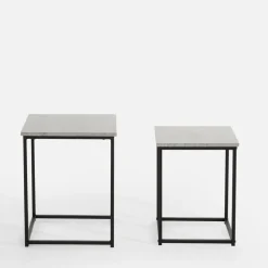 Komplet 2 metalowych stolików